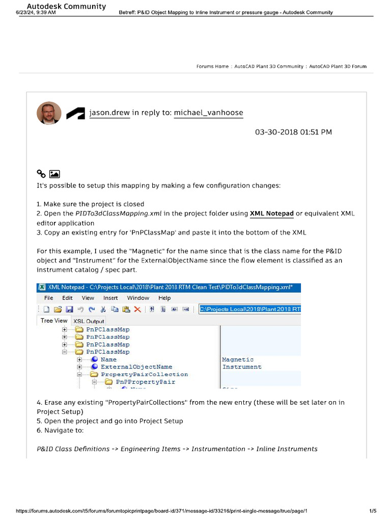 Betreff - P&ID Object Mapping To Inline ... Mgnetic - Autodesk ...
