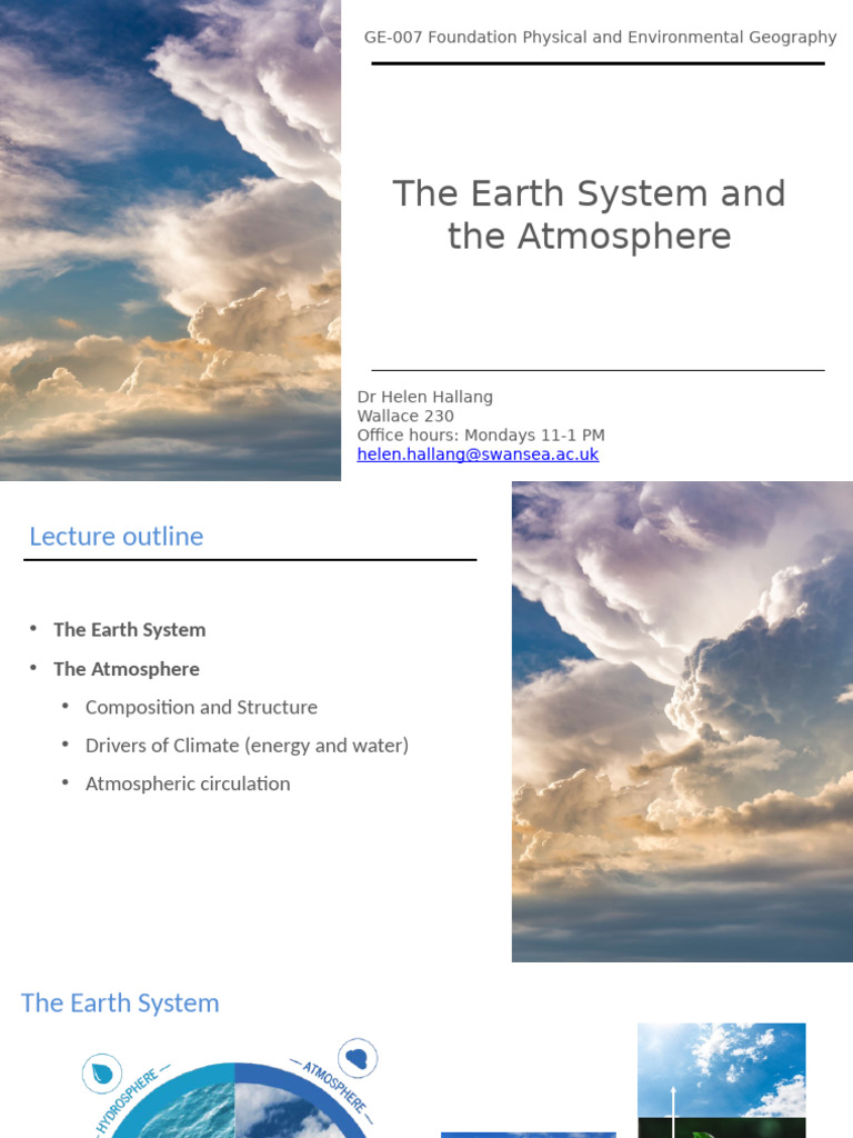 GE-007 1 Earth System and Atmosphere | PDF