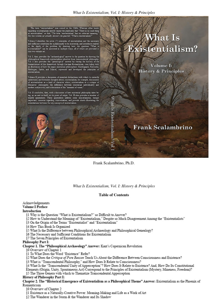 What Is Existentialism Vol I History and | PDF