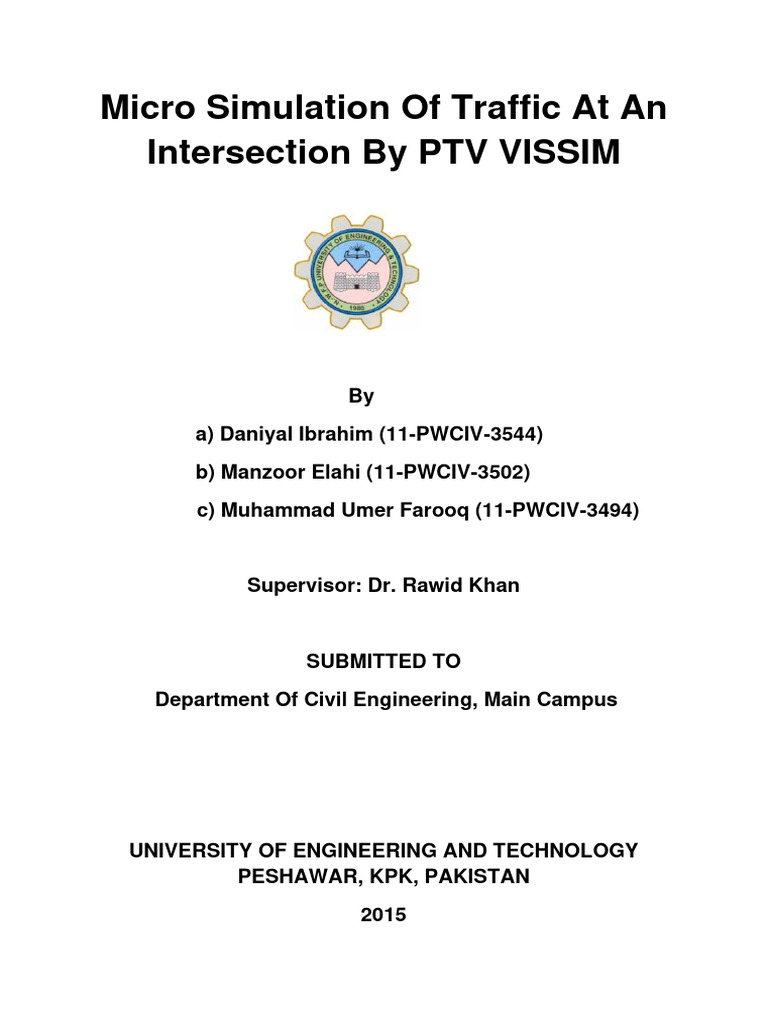 Traffic Micro Simulation Using VISSIM | PDF | Traffic | Transport