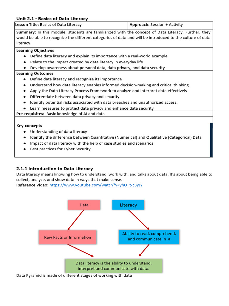 Chapter 2 Data Literacy | PDF