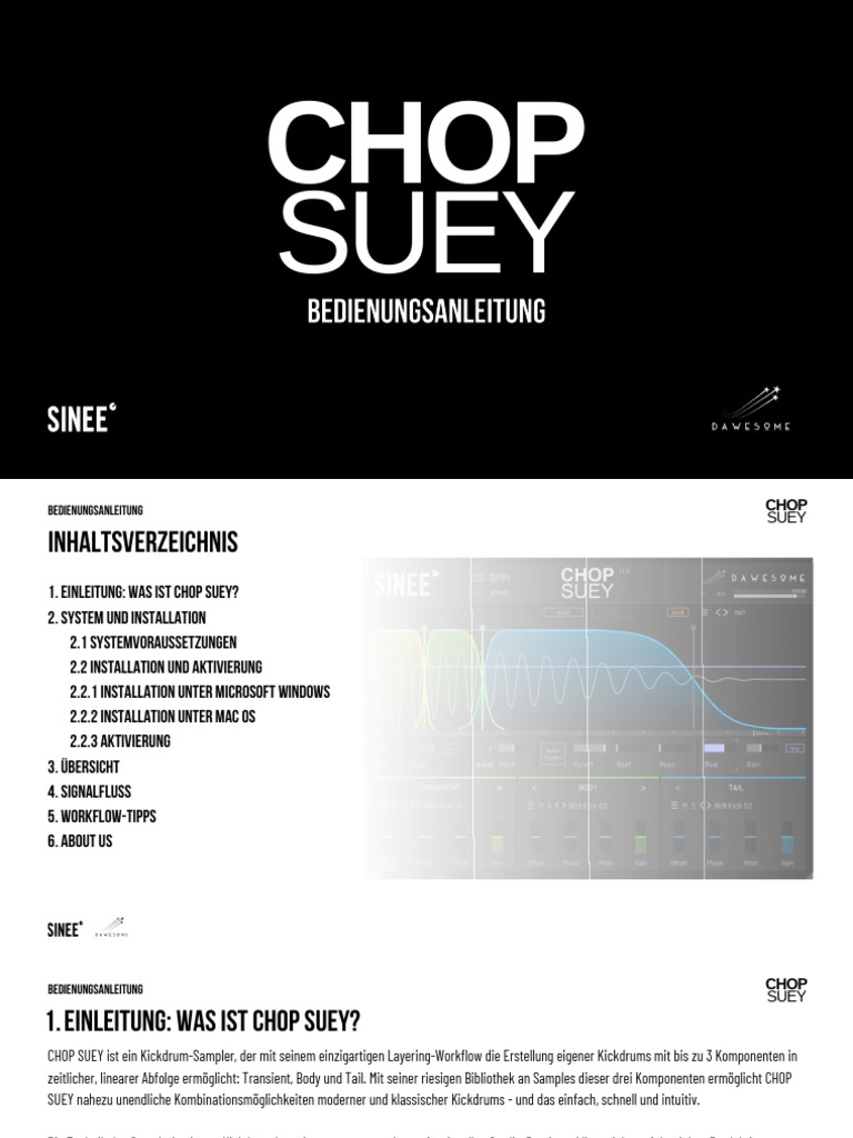 CHOP SUEY Manual DEUTSCH V1.1 | PDF