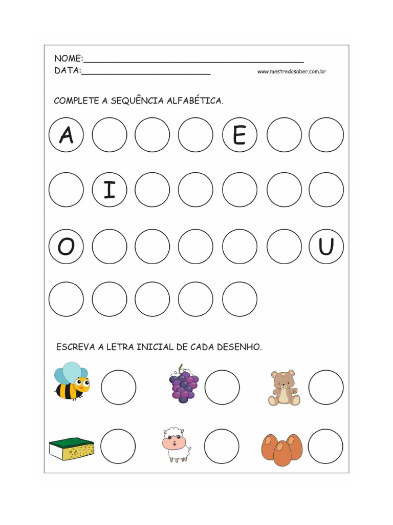 Atividade Alfabeto | PDF