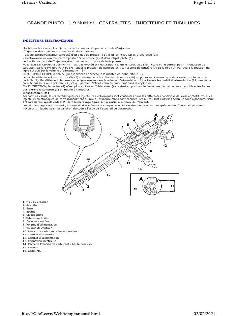 POMPE DE TARAGE POUR INJECTEURS