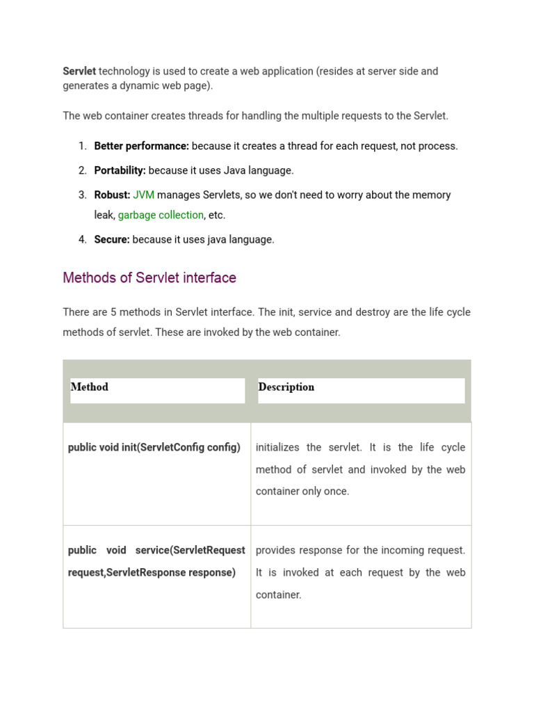 Servlet | PDF