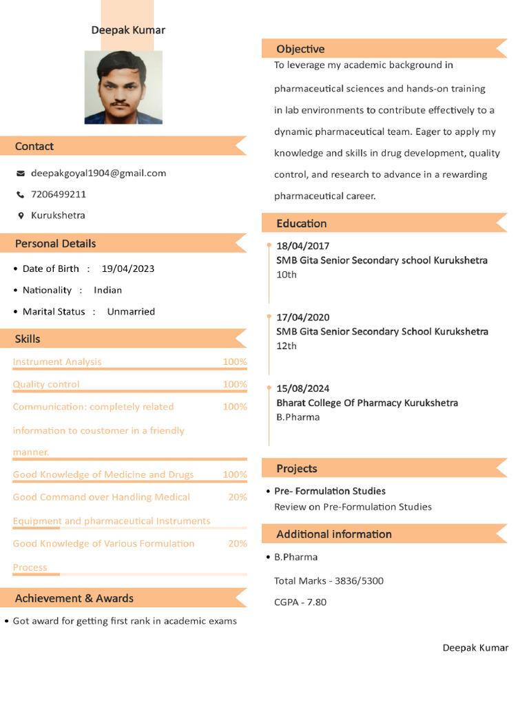Deepak Resume | PDF