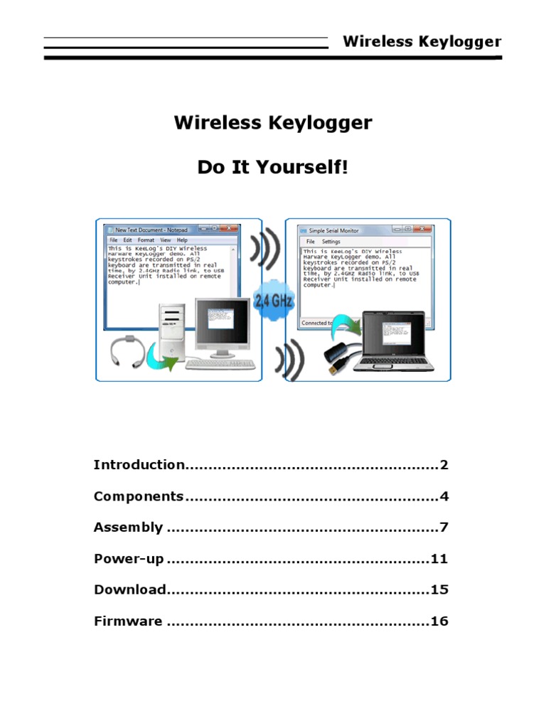 DIY Wireless Keylogger Assembly Instructions for Creating a Wireless