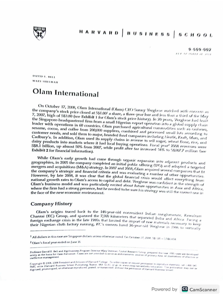 Caso Olam Internacional | PDF