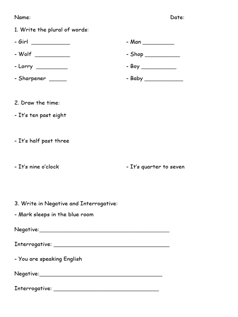 Fun For Flyers Test 1 | PDF