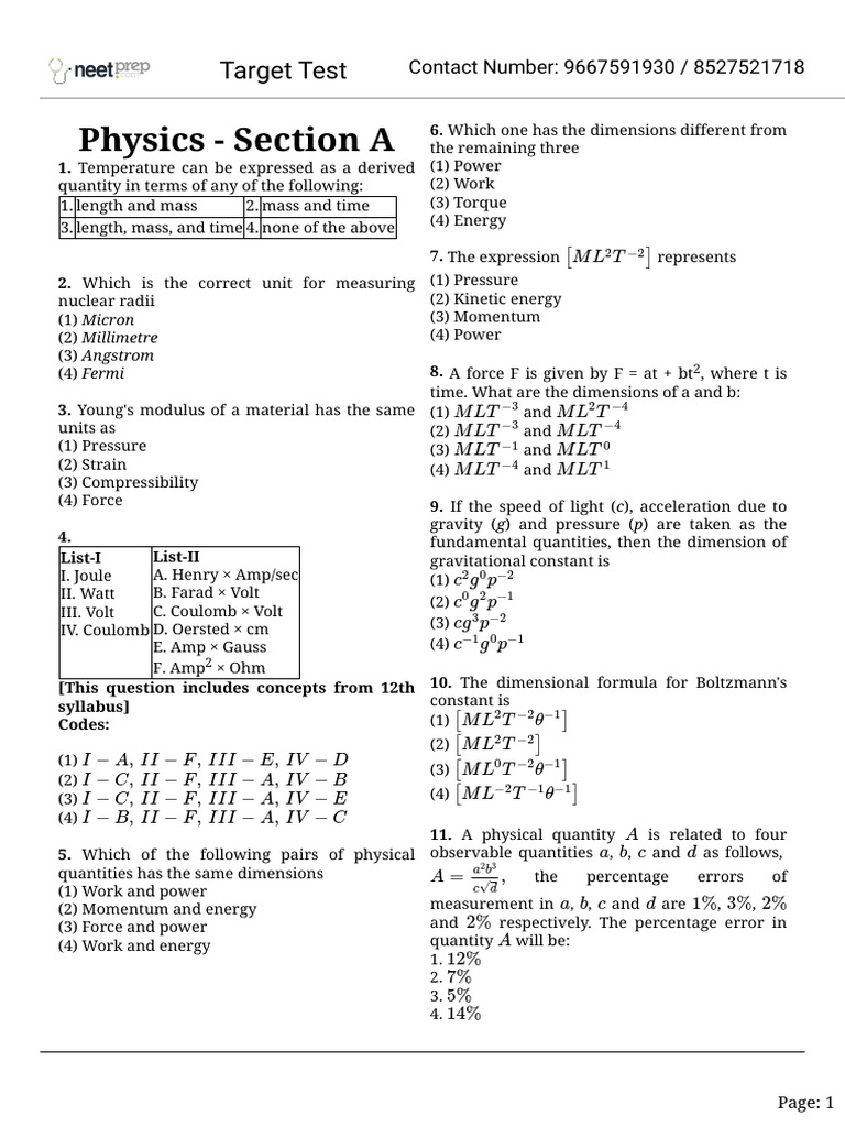 Target Test | PDF
