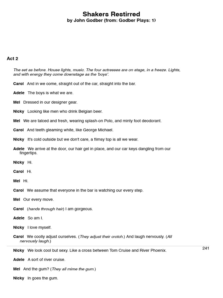 Shakers Act 2 | PDF