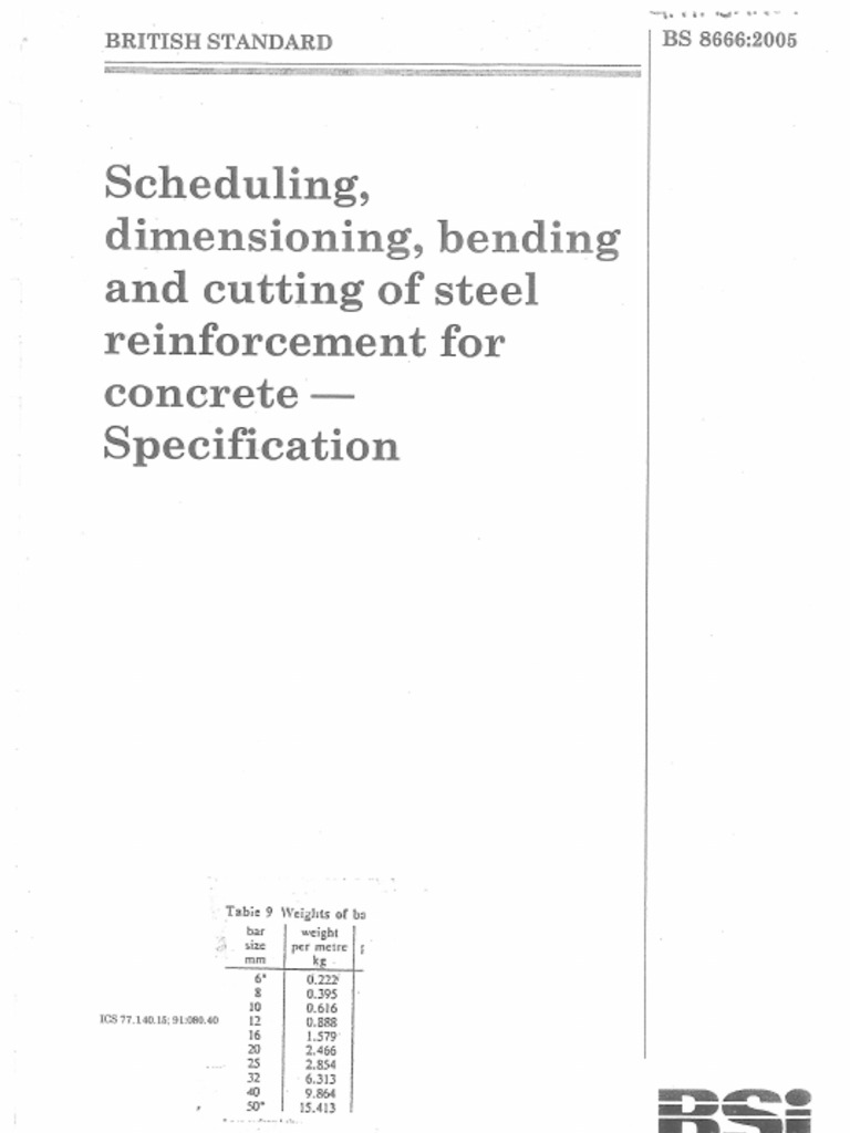 BS 8666 - 2005