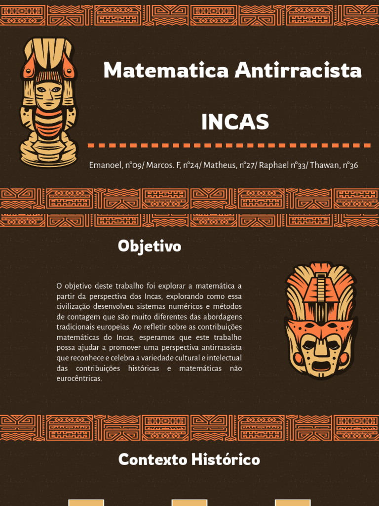 Matemática Antirracista - Incas | PDF