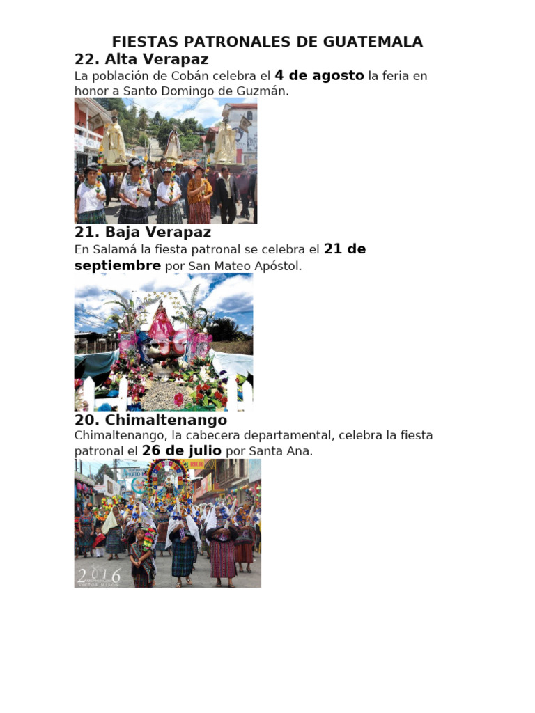 Fiestas Patronales en Guatemala | PDF | Guatemala