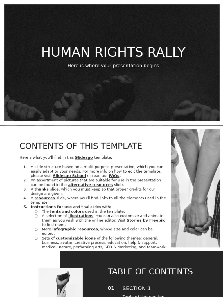 Human Rights Rally by Slidesgo | PDF