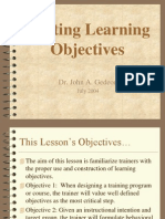 Learning Objectives Writing