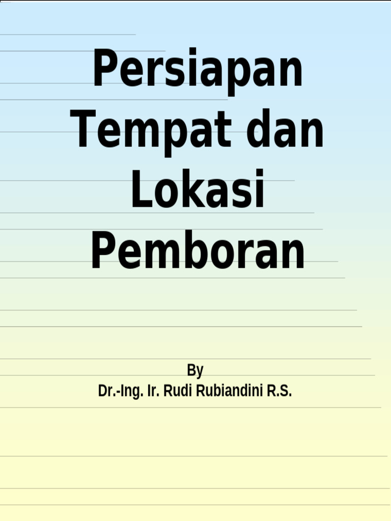 Persiapan Tempat Dan Lokasi Pemboran | PDF