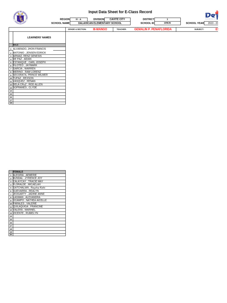 Grade 3 mango esp pdf