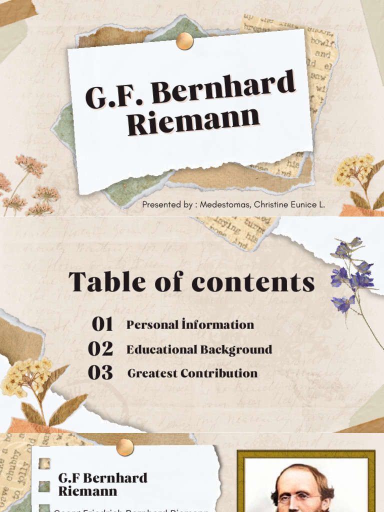 Bernhard Riemann Compressed | PDF