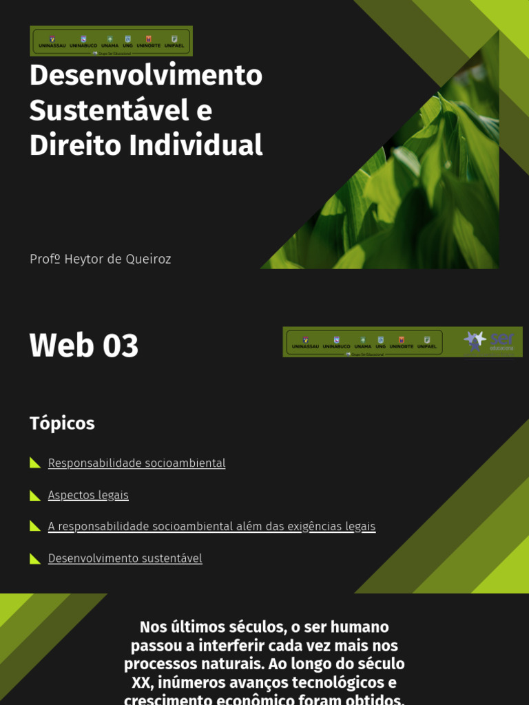 Desenvolvimento Sustentável e Direitos Individuais - Web 03 - Heytor ...