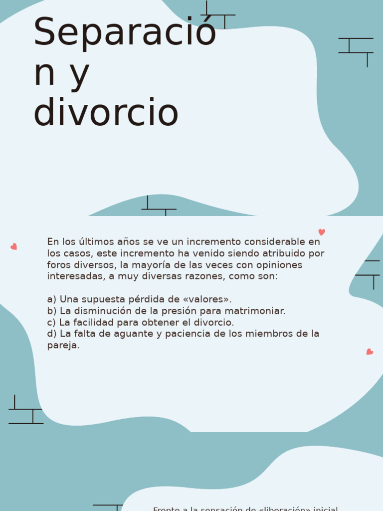 Impacto emocional del divorcio y separación | PDF | Las emociones ...