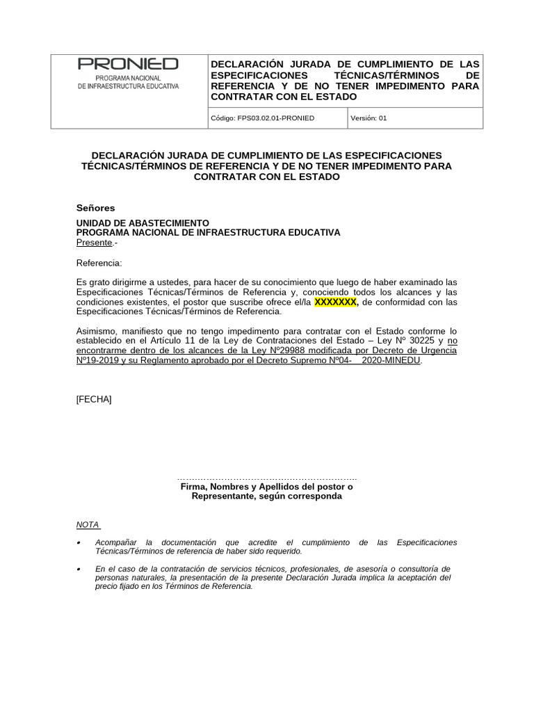 Formatos Solicitados | PDF