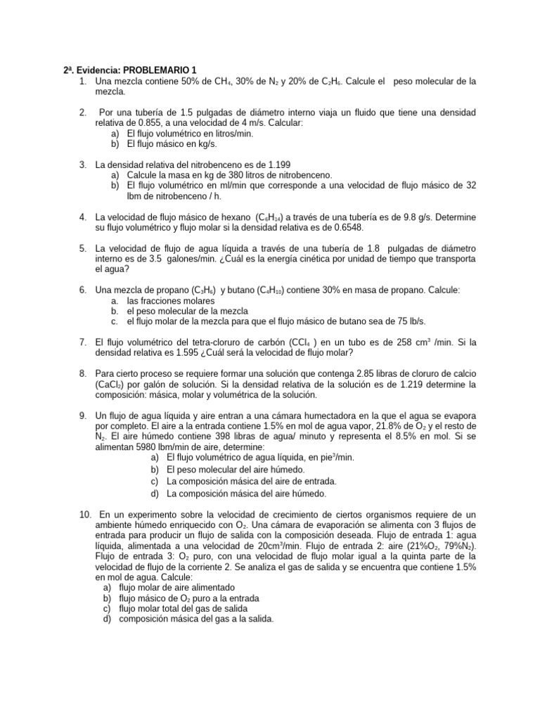 PROBLEMARIO.01.TERMO - SEM. Ago Dic 23 | PDF | Science & Mathematics