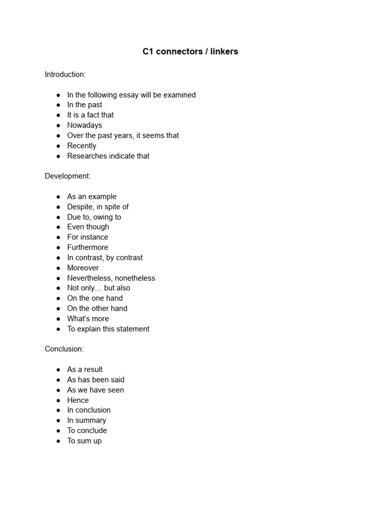 C1 Connectors - Linkers | PDF
