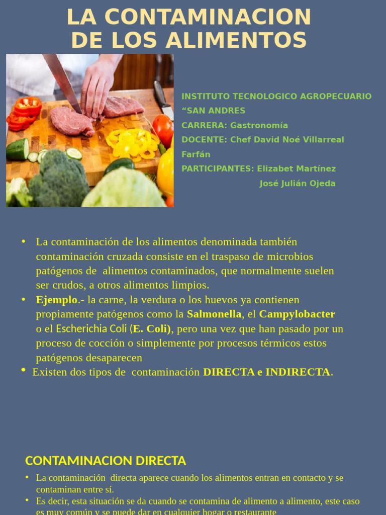 La Contaminacion de Los Alimentos | PDF