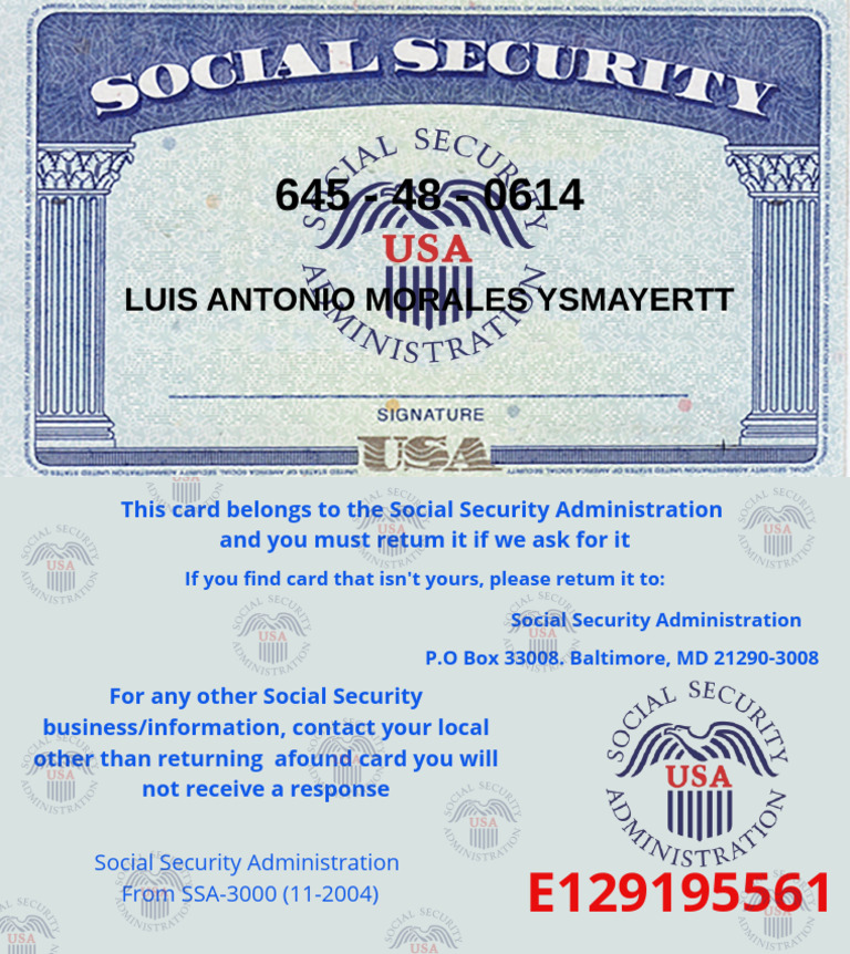 品質が完璧 This Card and Administration Security Social The To Belongs 靴