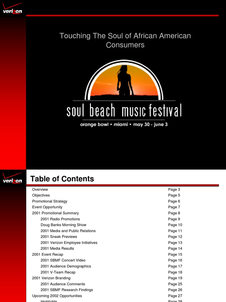 South Beach Music Festival Power Point Presentation PDF Verizon