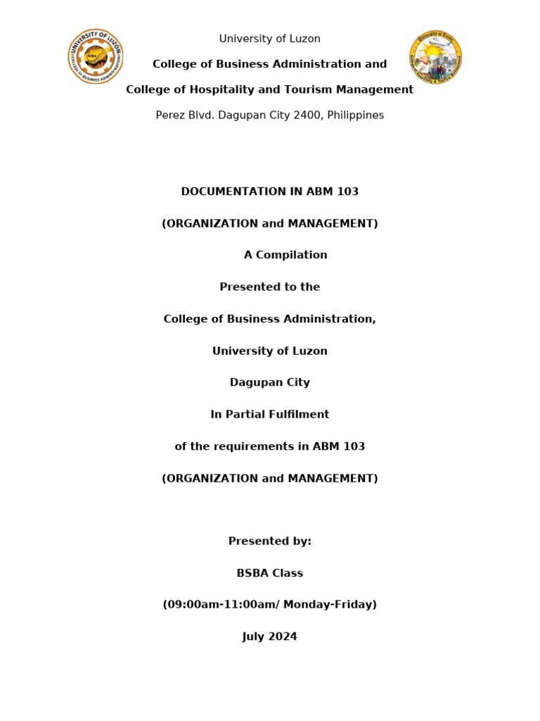 Documentation in Abm 103 | PDF