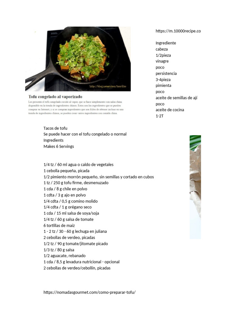 Elaboración Tofu | PDF