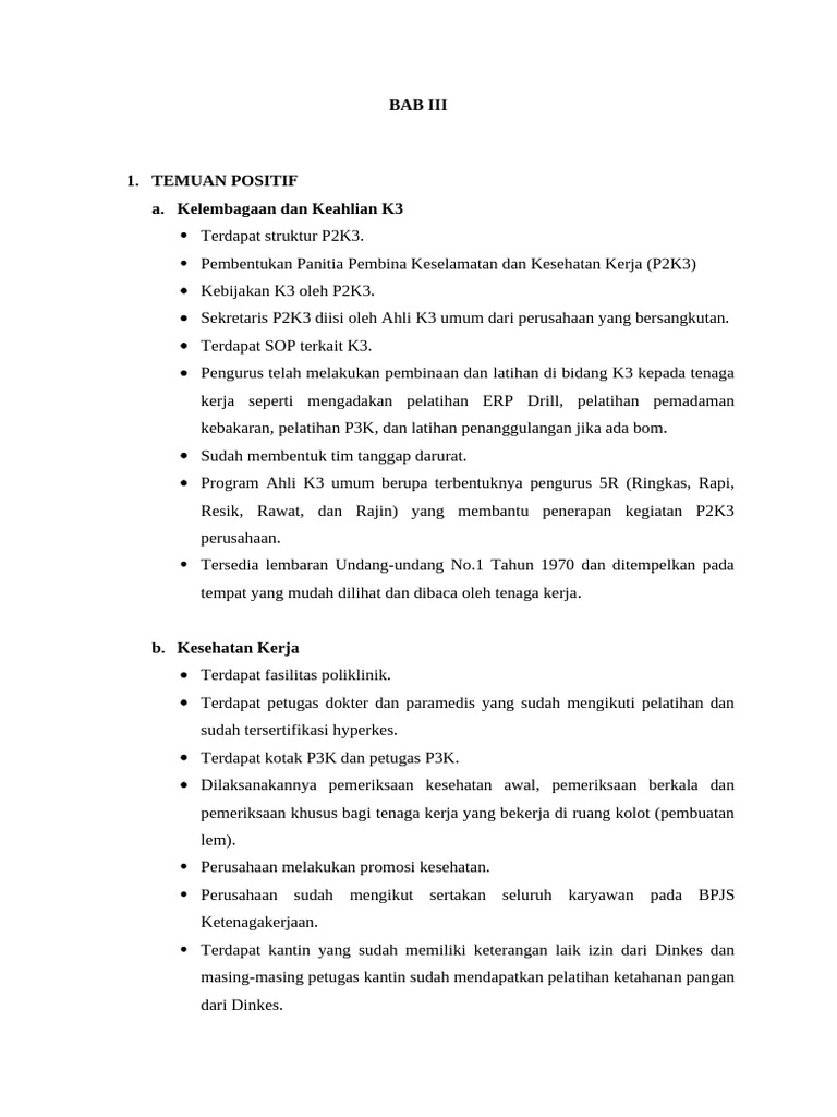 Temuan Positif Dan Analisa Temuan Positif | PDF