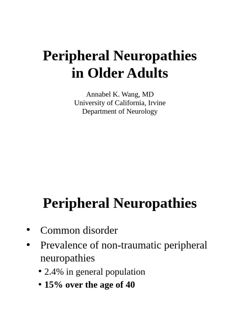 Peripheral Neuropathies | PDF