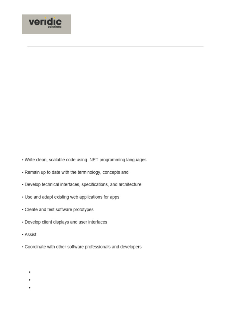 Dotnet Developer Job Opening in India | PDF | Model–View–Controller ...