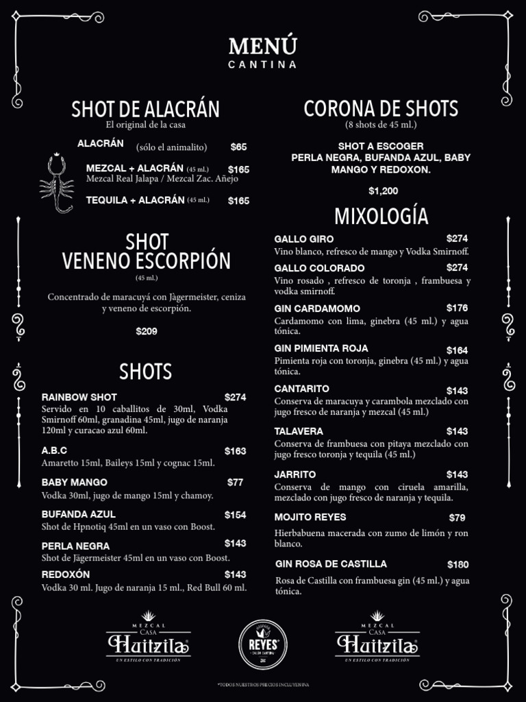 Menú Reyes Bebidas 2024 | PDF