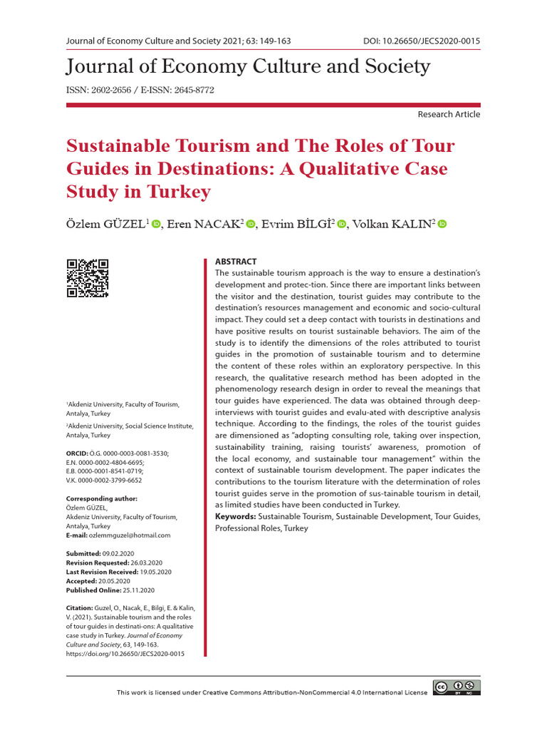 Tour Guide and Sustainable Tourism | PDF