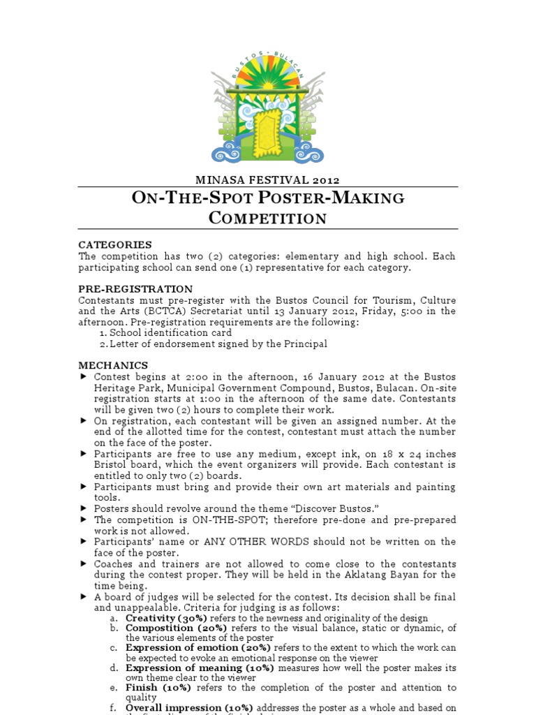 Poster Making Contest Mechanics