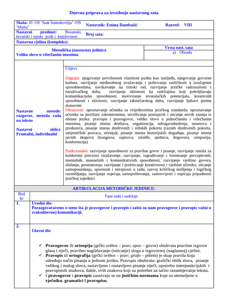 10 - Čas - Veliko Slovo Višečlani Nazivi | PDF