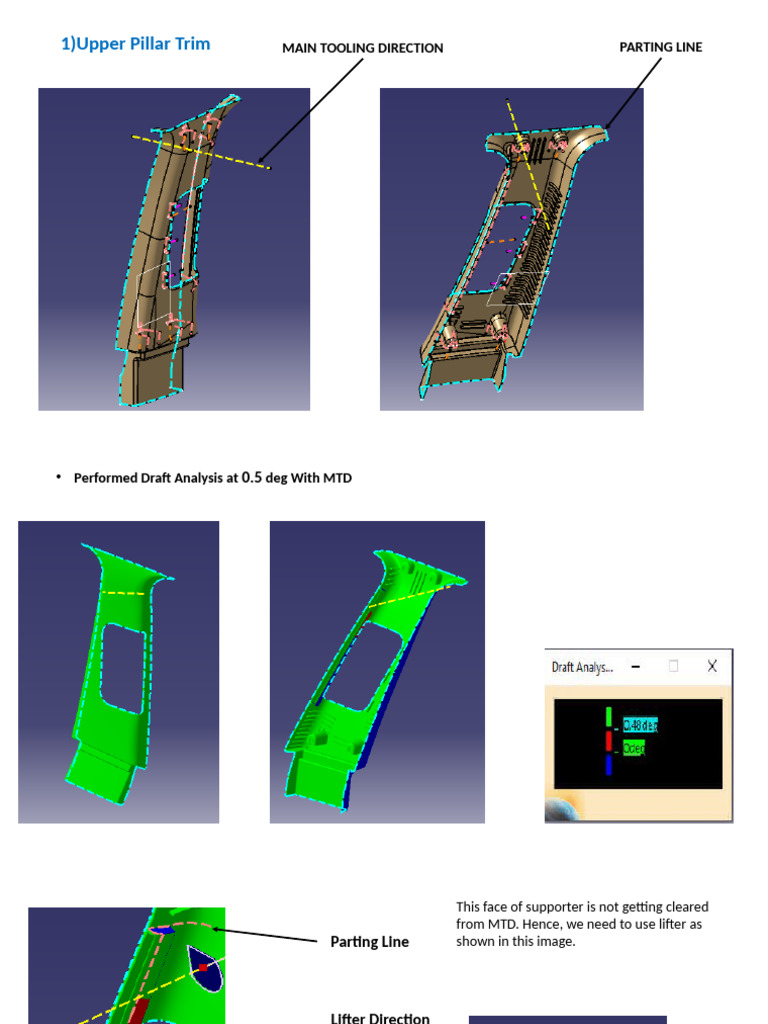 Tooling Direction and Draft Analysis Guide | PDF