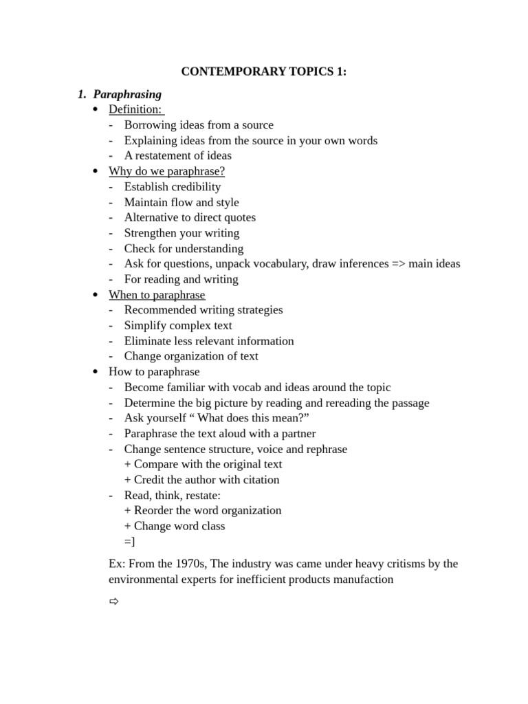 Contemporary Topics 1 | PDF