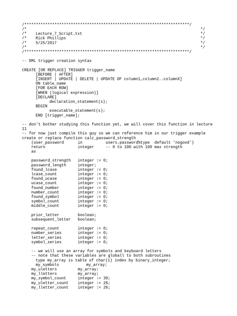 Lecture 7 Script | PDF