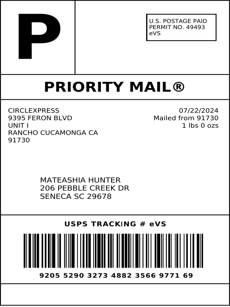 USPS Shipping Label Details | PDF