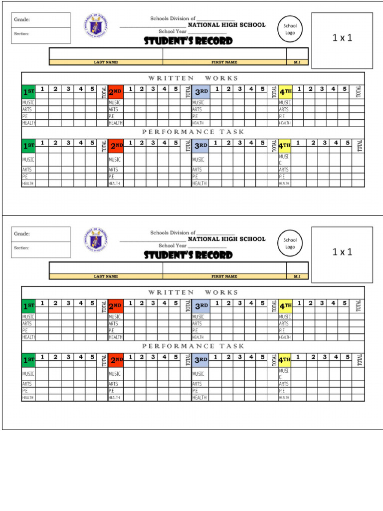 CLASS CARD JPEG TEMPLATE (Ready To Print) | PDF