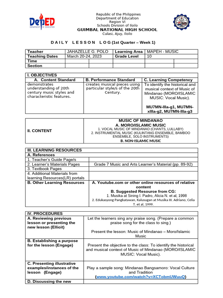 Music 10-Q1-Session 1 | PDF
