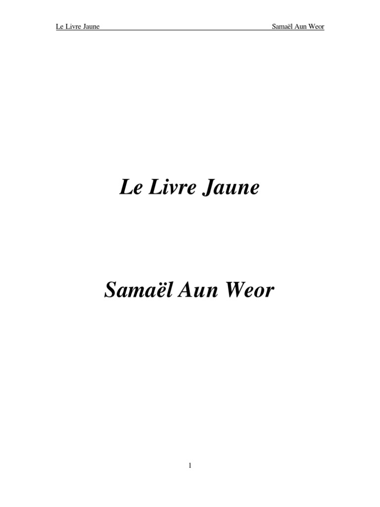 Le Livre Jaune PDF