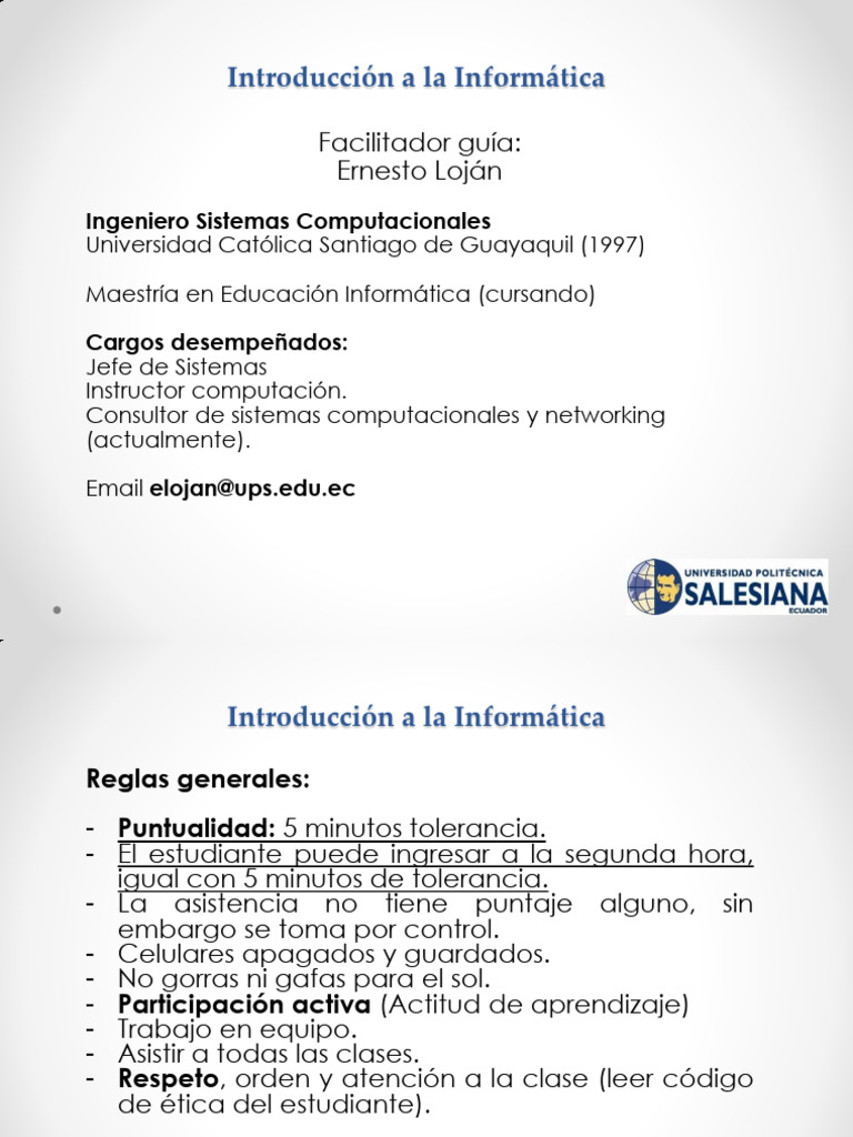 Introduccion A La Informatica Clase 1 | PDF