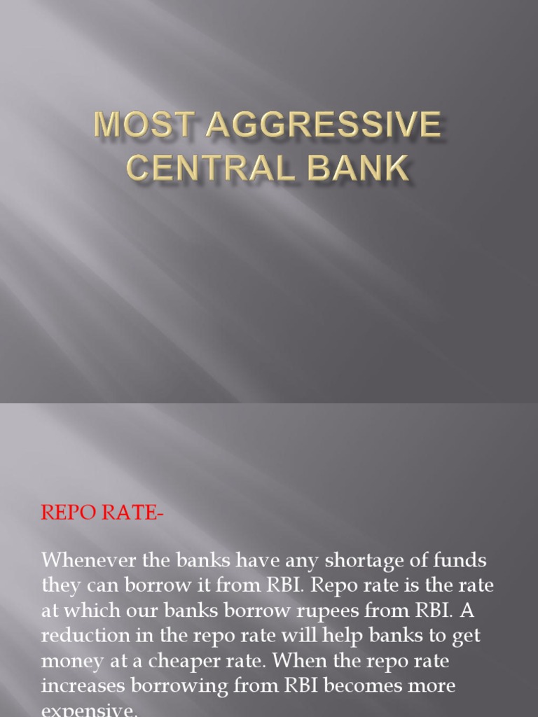 Most Aggressive Central Bank | PDF