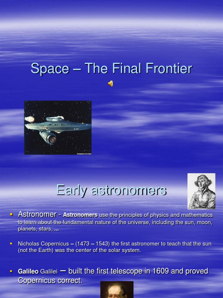 Space The Final Frontier Pdf Human Spaceflight Milky Way